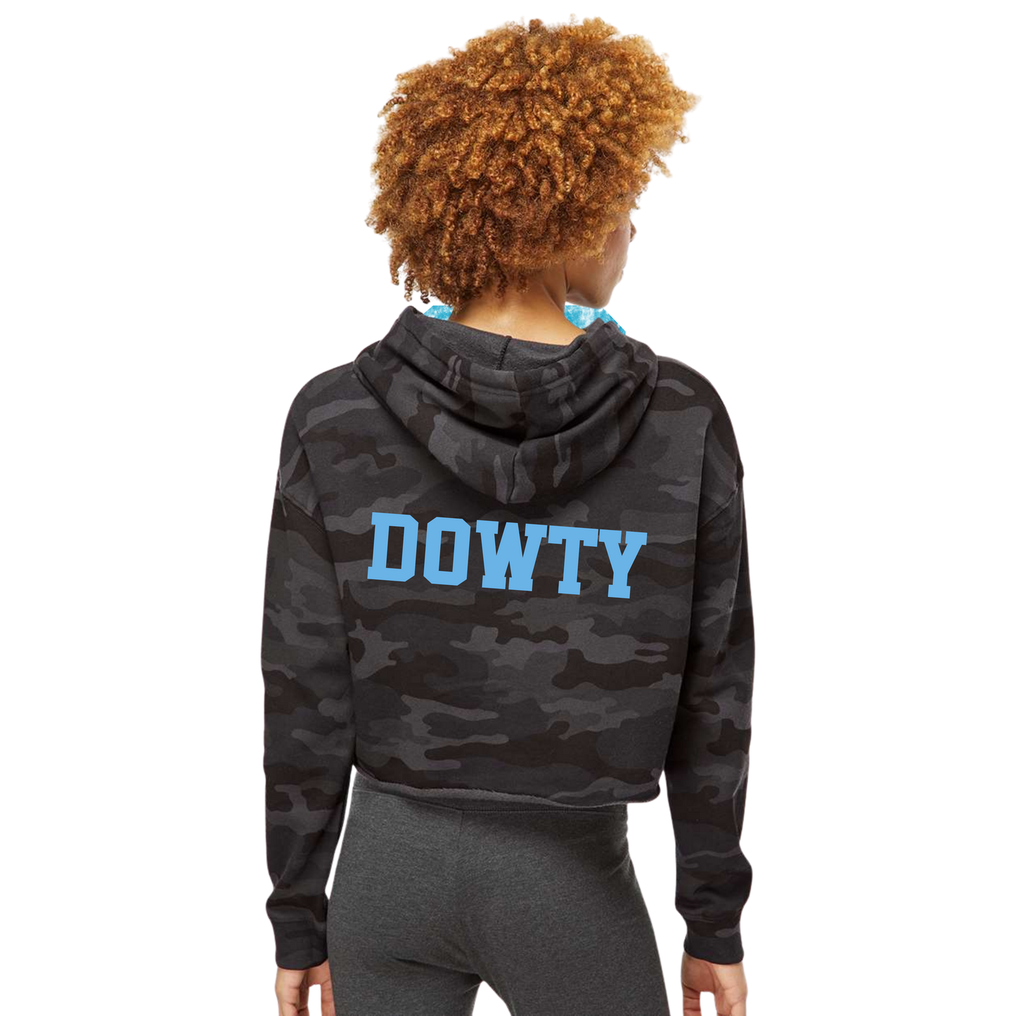Women’s Lightweight Crop Hooded Sweatshirt - Lacrosse Mom