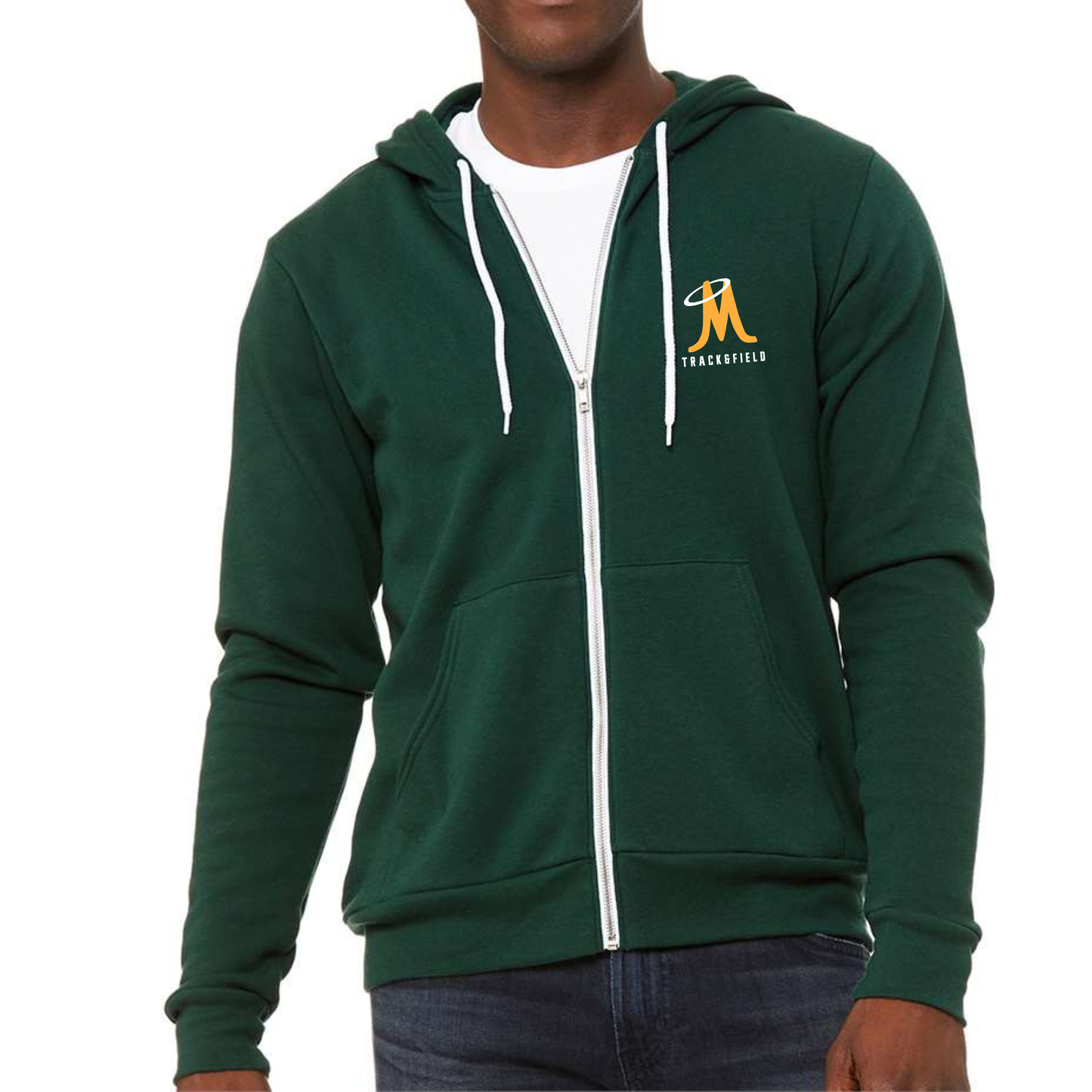 Zip Up Fleece Track & Field Hoodie