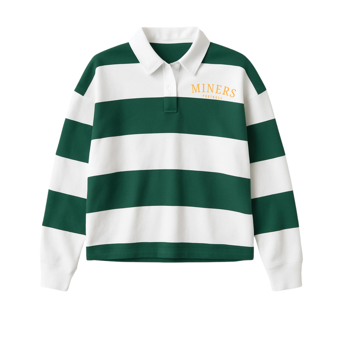Ladies Boxy Striped Rugby Shirt