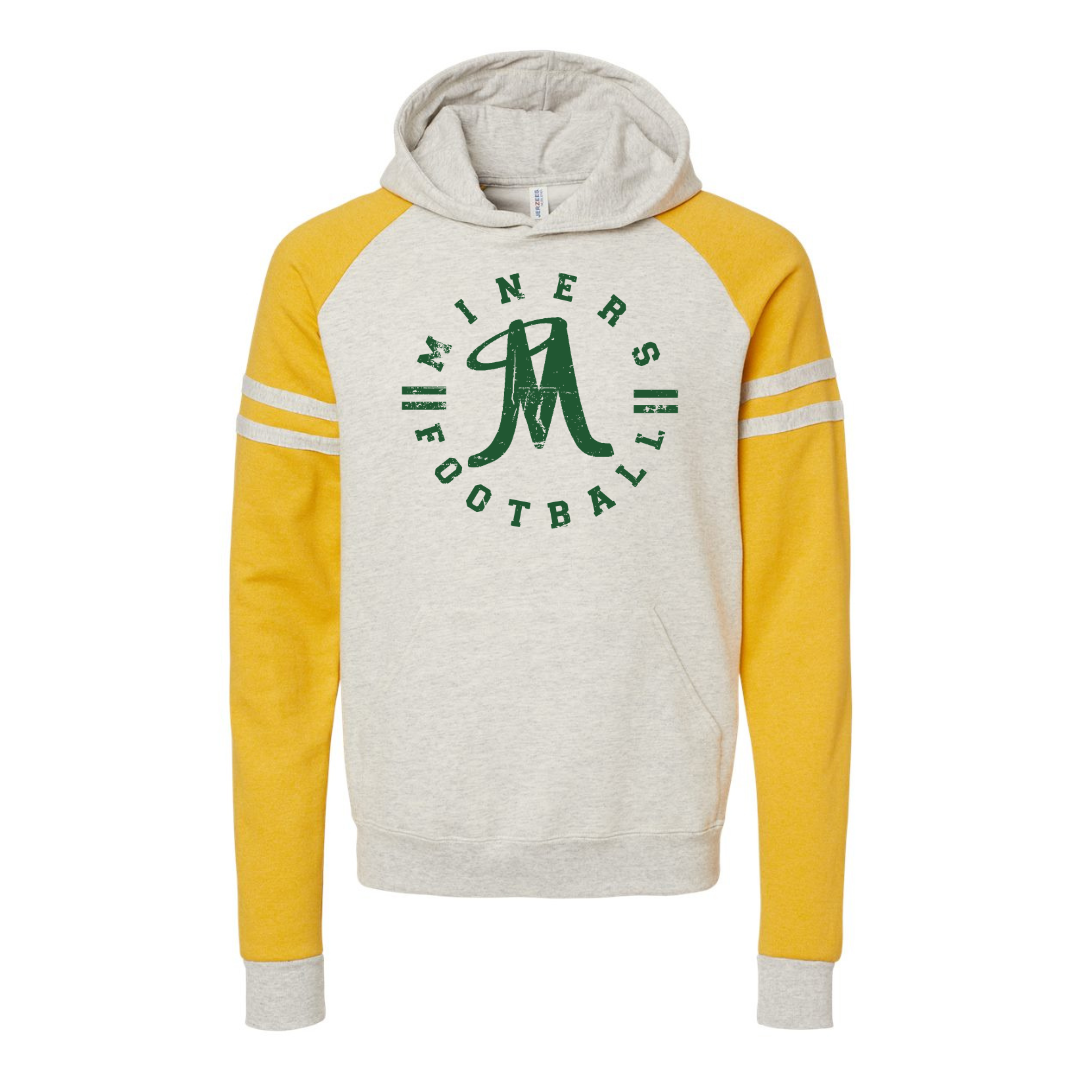 Varsity Color Block Raglan Hooded Sweatshirt