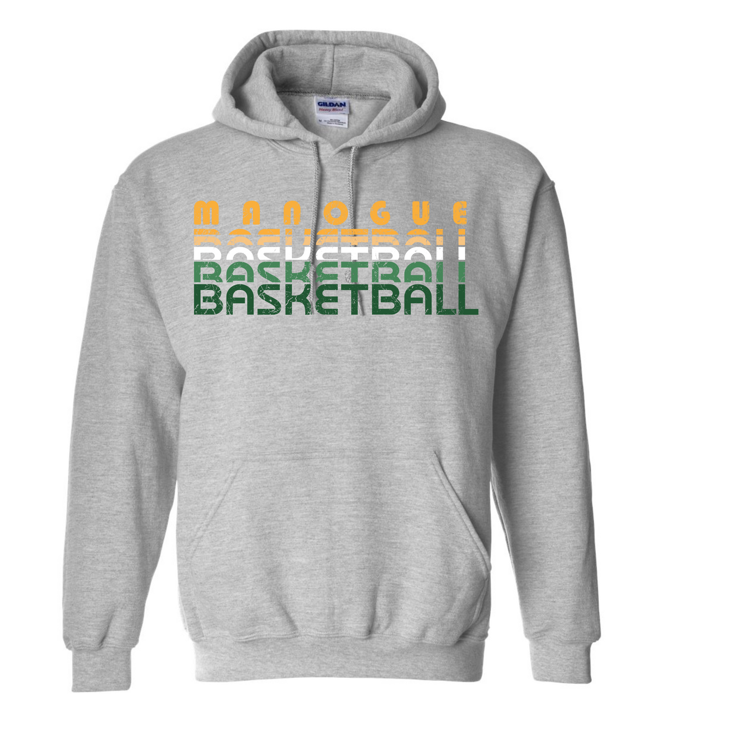Retro Stacked Manogue Basketball