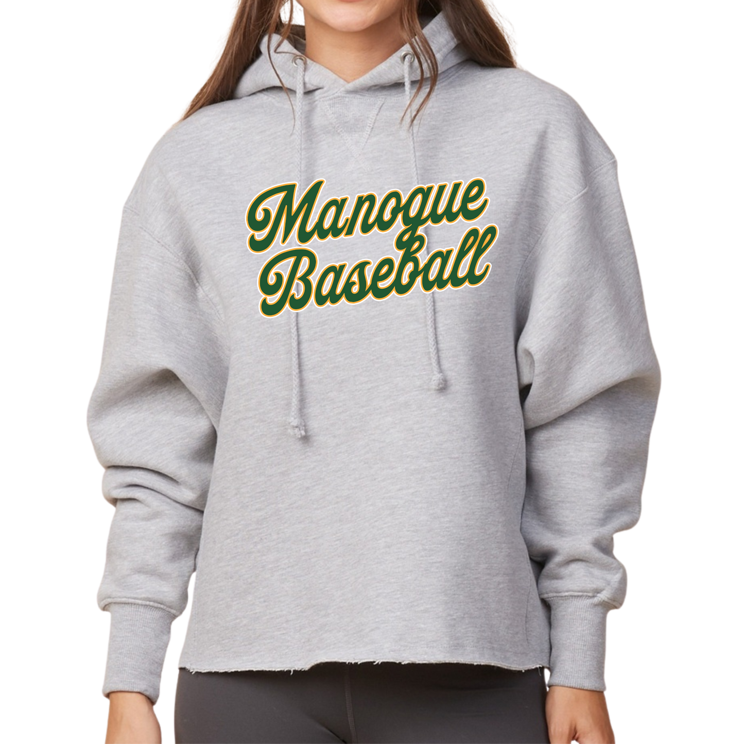 Ladies Boxy Pullover Hoodie Baseball