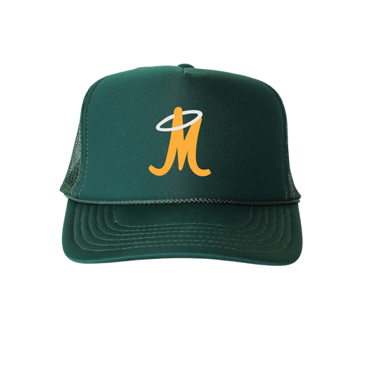 Dark Green Baseball Trucker Hats