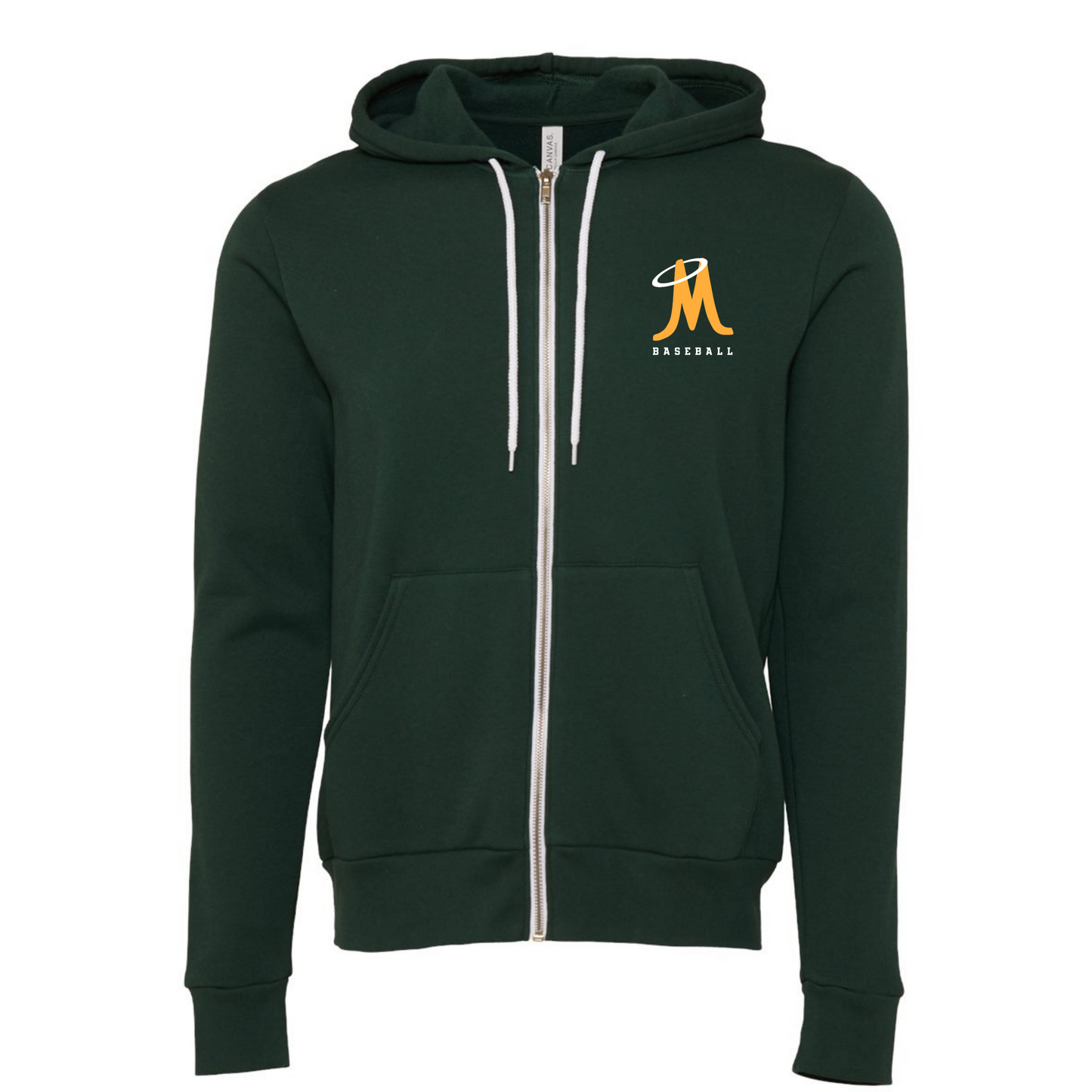 Zip Up Fleece Baseball Hoodie