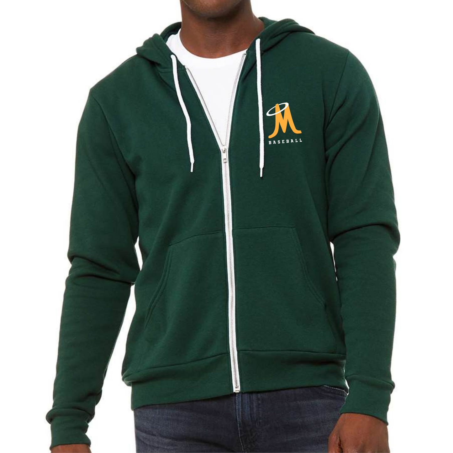 Zip Up Fleece Baseball Hoodie