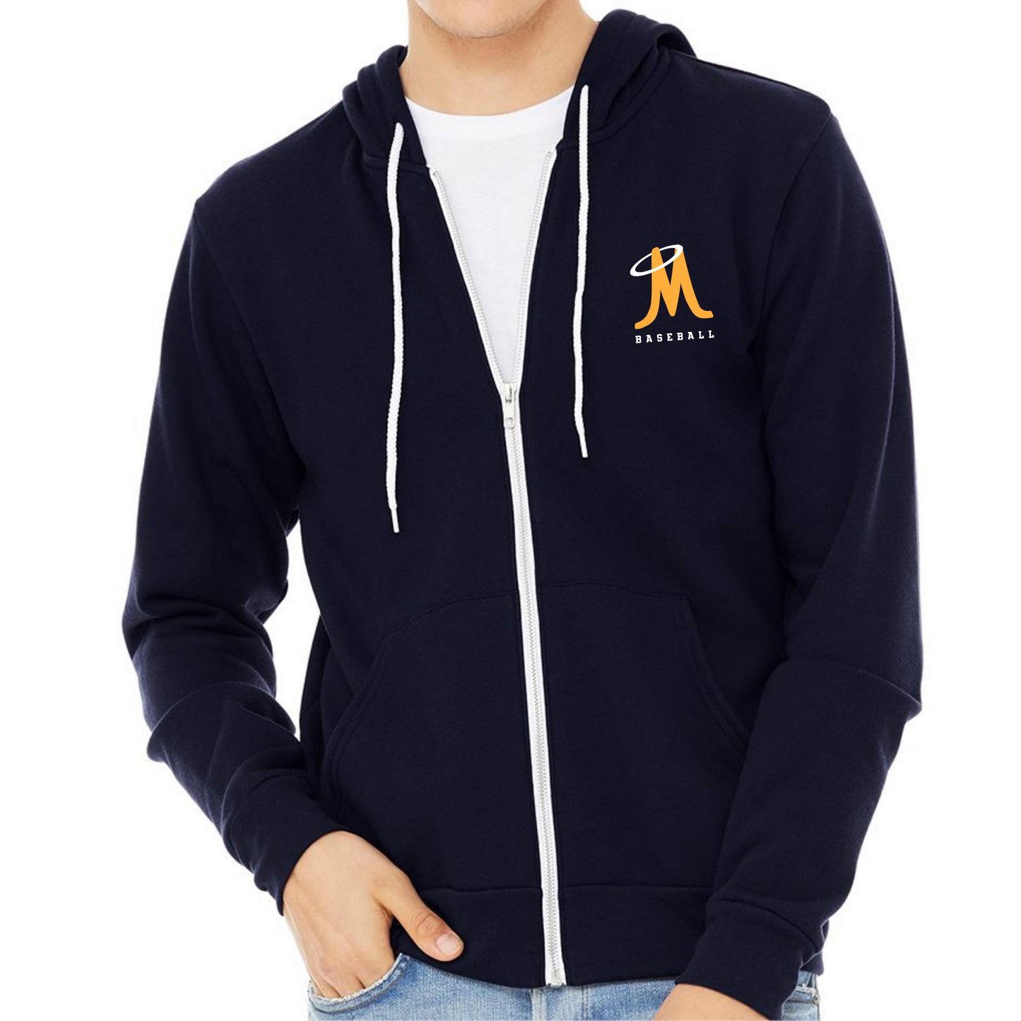 Zip Up Fleece Baseball Hoodie