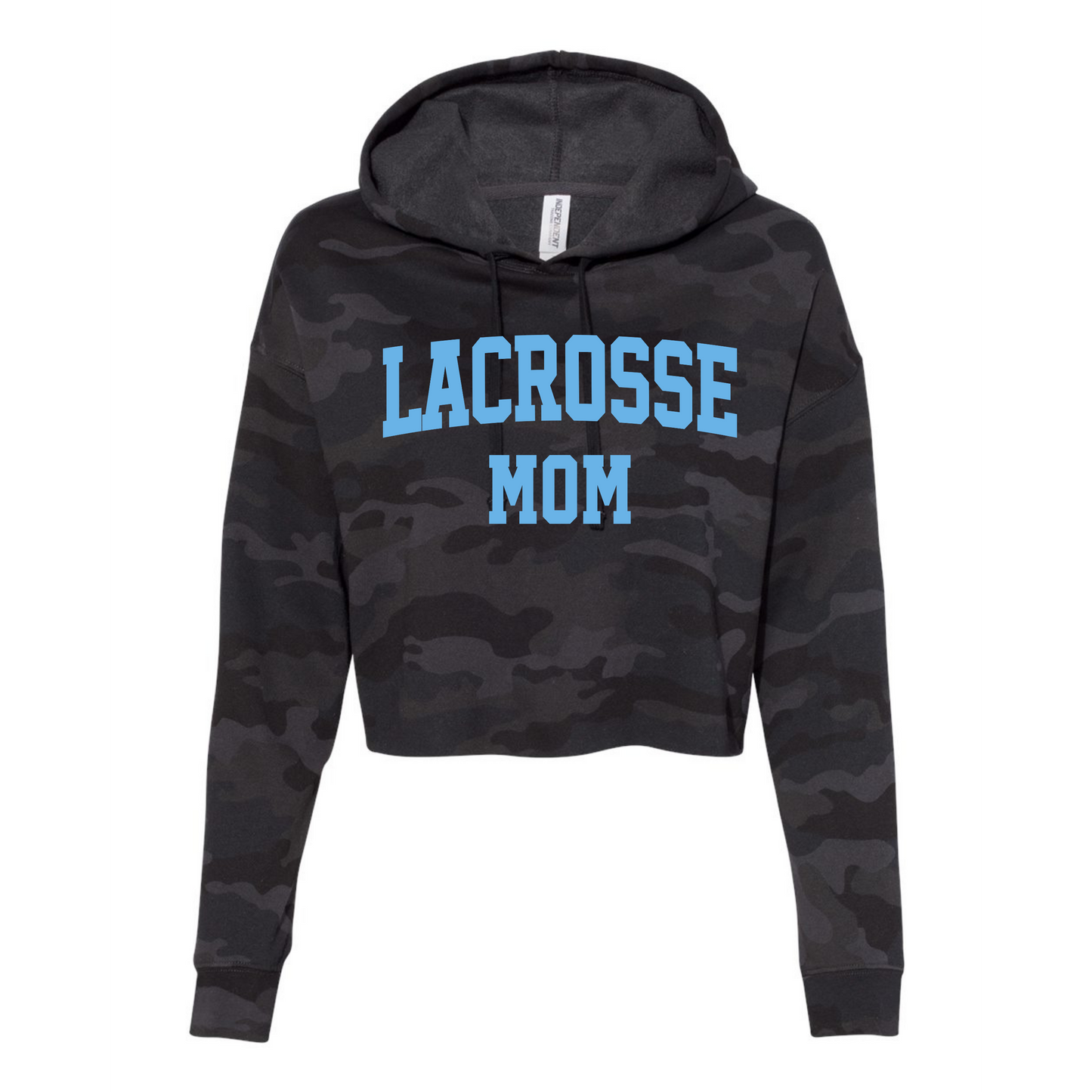 Women’s Lightweight Crop Hooded Sweatshirt - Lacrosse Mom