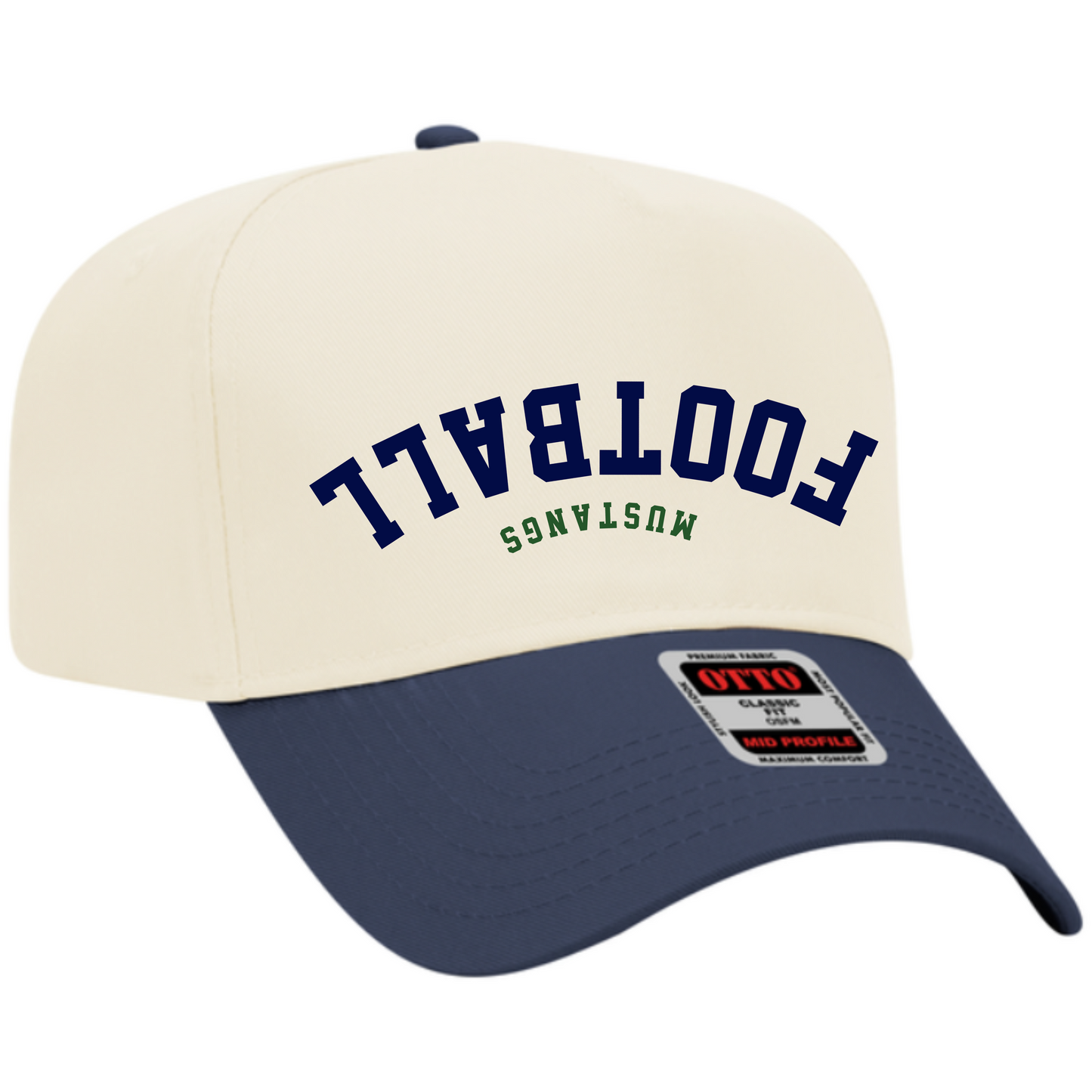 Two Toned Football Trucker Hat - Mustangs