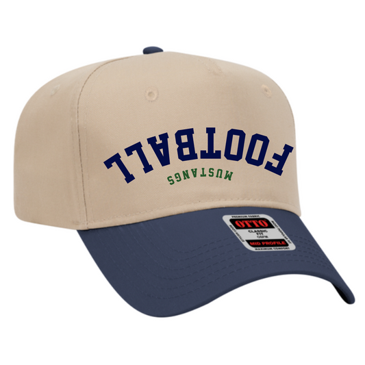 Two Toned Football Trucker Hat - Mustangs