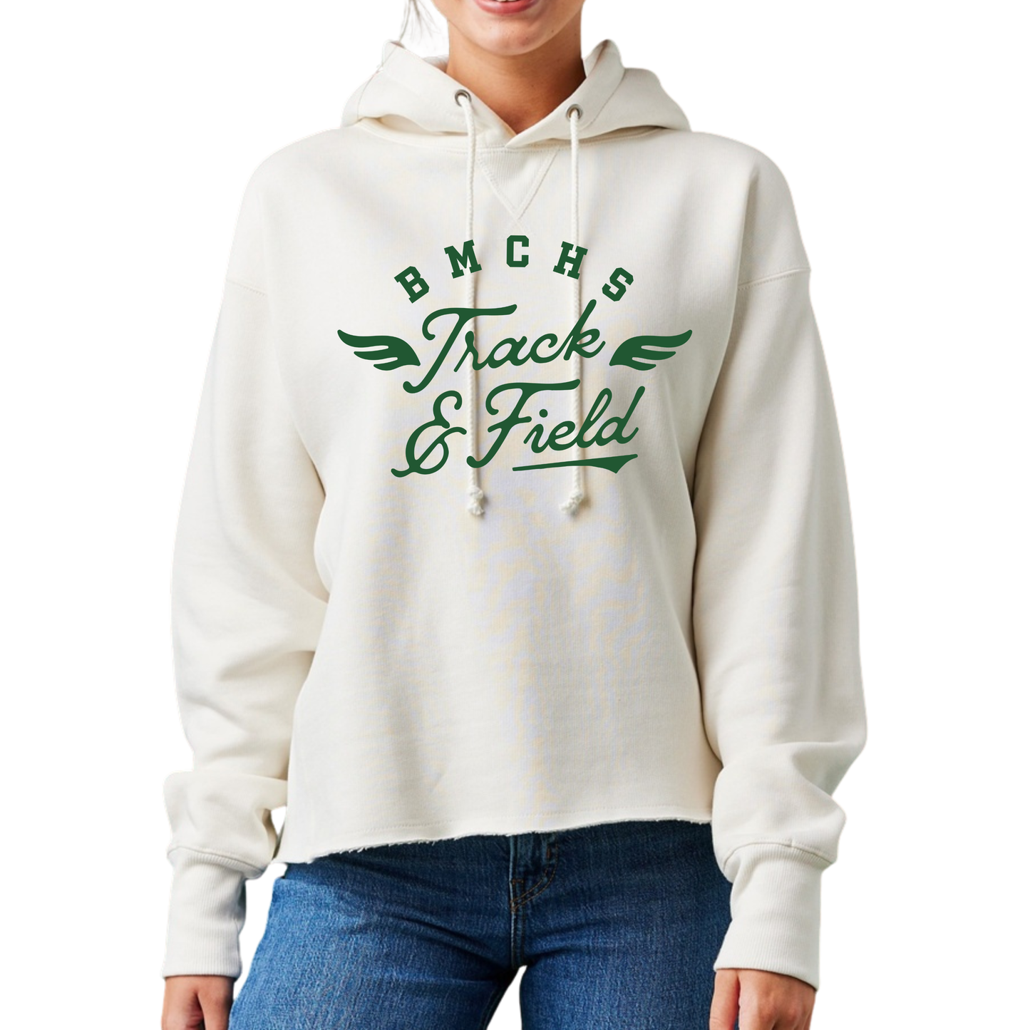 Ladies Boxy Pullover Hoodie Track & Field
