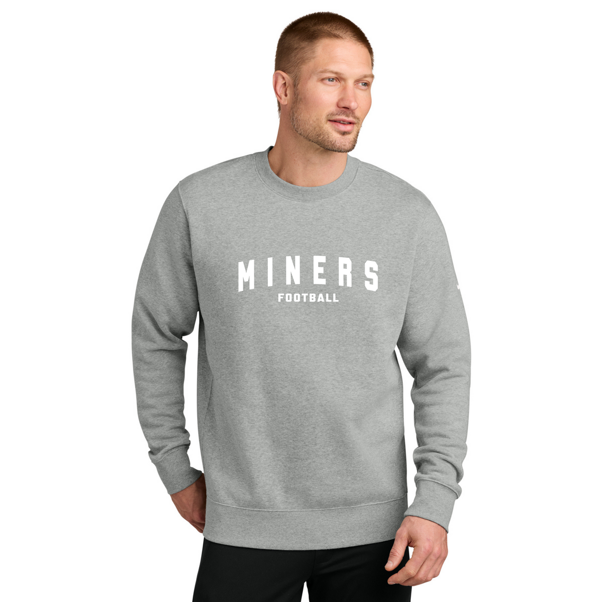 Nike Club Fleece Sleeve Swoosh Crew - Football