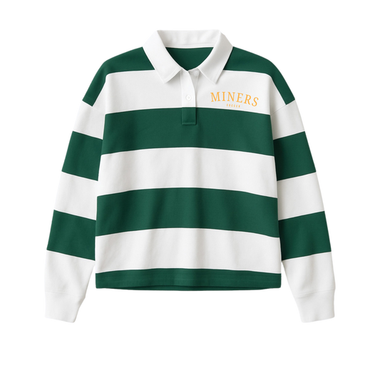 Ladies Boxy Striped Rugby Shirt