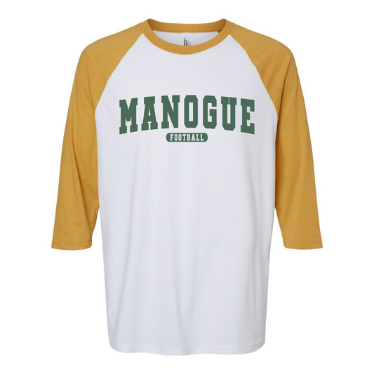 Three-Quarter Sleeve Vintage Tee Football