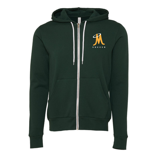 Zip Up Fleece Soccer Hoodie