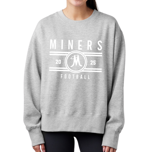 Women's Classic Boxy Crewneck Pullover - Football