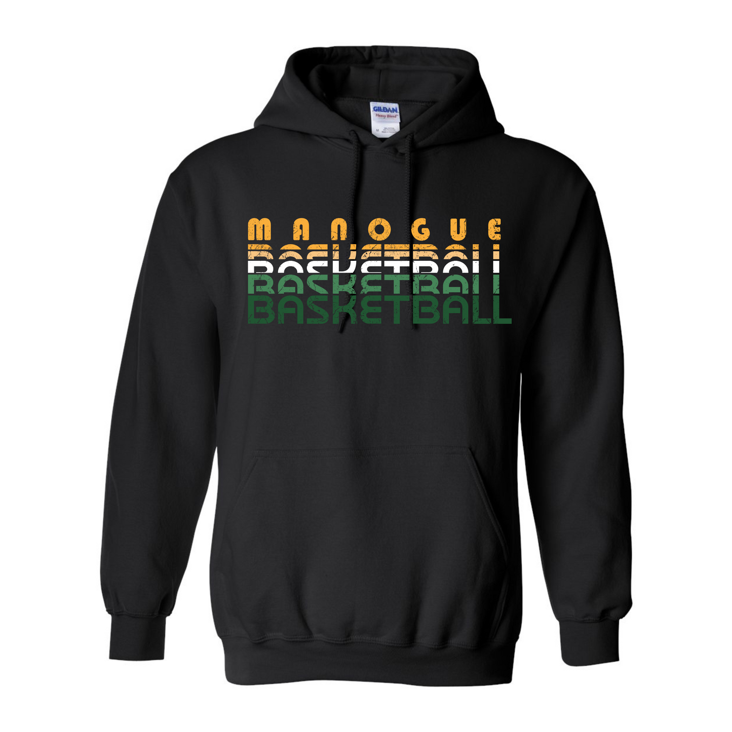 Retro Stacked Manogue Basketball